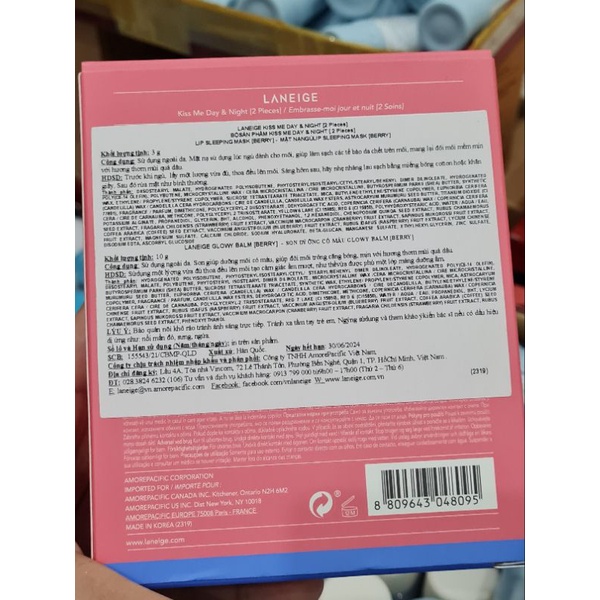 SET SON DƯỠNG ẨM LANEIGE 10GR