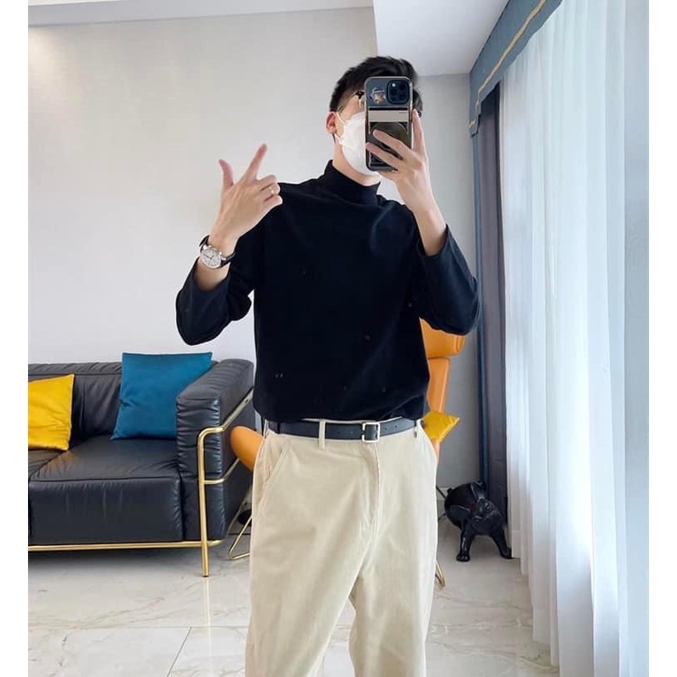 Áo thun Giữ Nhiệt Tay dài nam Ultra Warm siêu ấm, thoáng khí, Tay dài cổ cao 3 phân