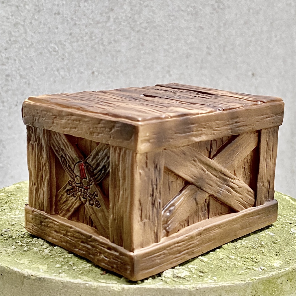 Mô hình Shanks ngồi trên thùng gỗ - Shanks tóc đỏ cực nét cao 16cm - Mô hình shanks tóc đỏ kèm 2 tay thay thế và tặng kè