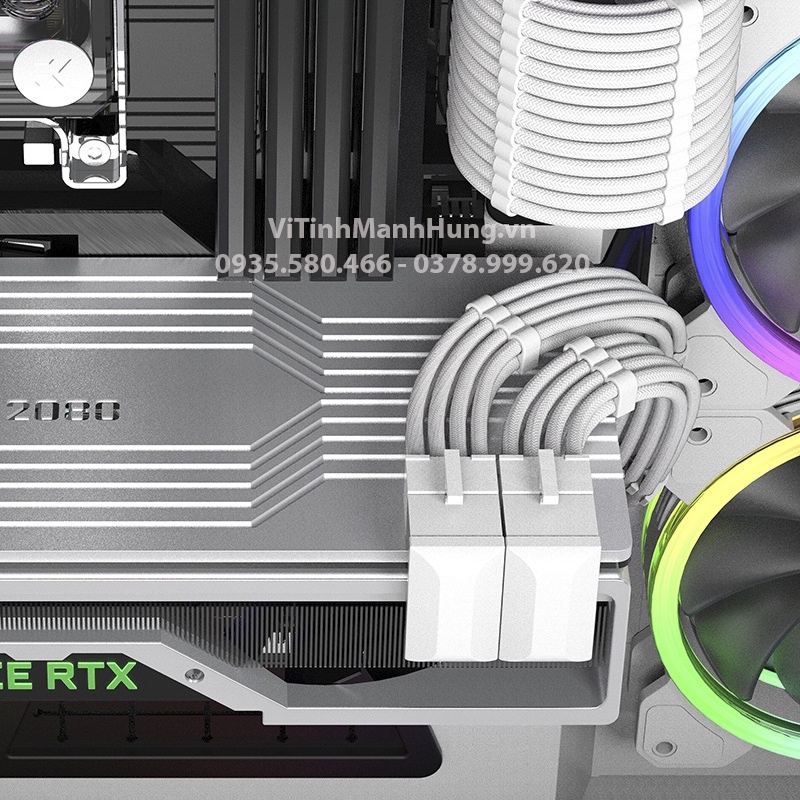 Đầu đảo góc 180 độ 6/8 pin VGA, có bọc nhựa.