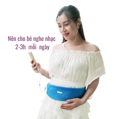 Tai nghe thai giáo cho bà bầu và thai nhi musickid Máy nghe nhạc thai giáo giúp thai nhi thông minh từ bụng mẹ