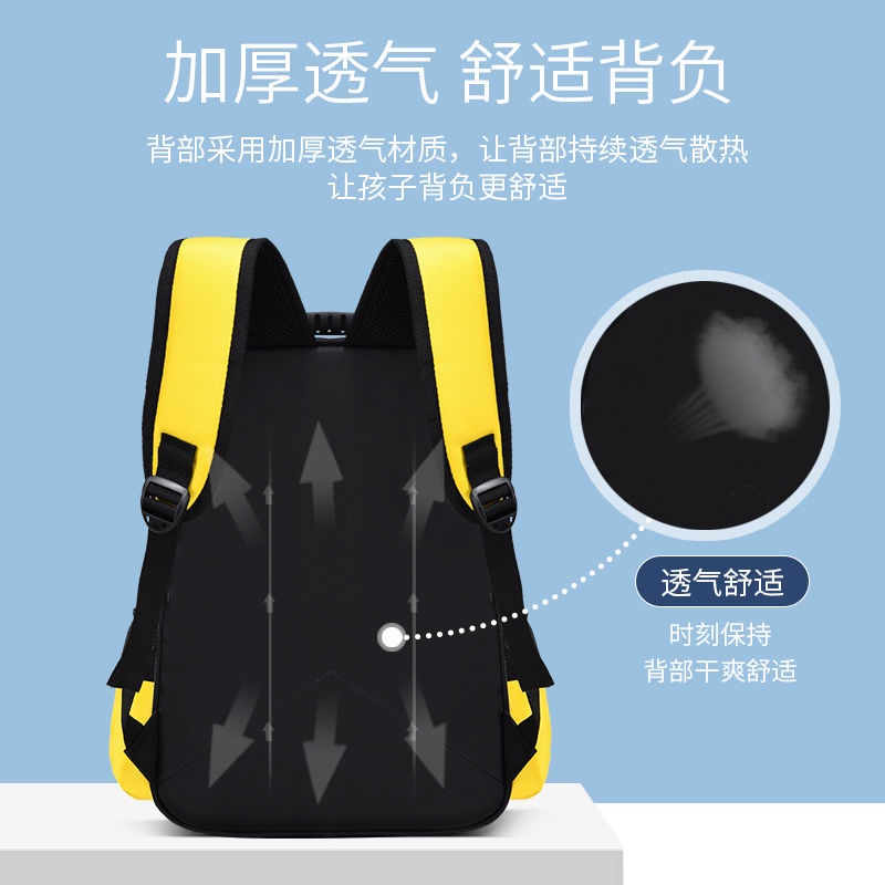 Ba Lô Đi Học Giảm Sức Chứa Lớn Mẫu Mới In Hình Pikachu Cho Học Sinh Tiểu Học Lớp 1-