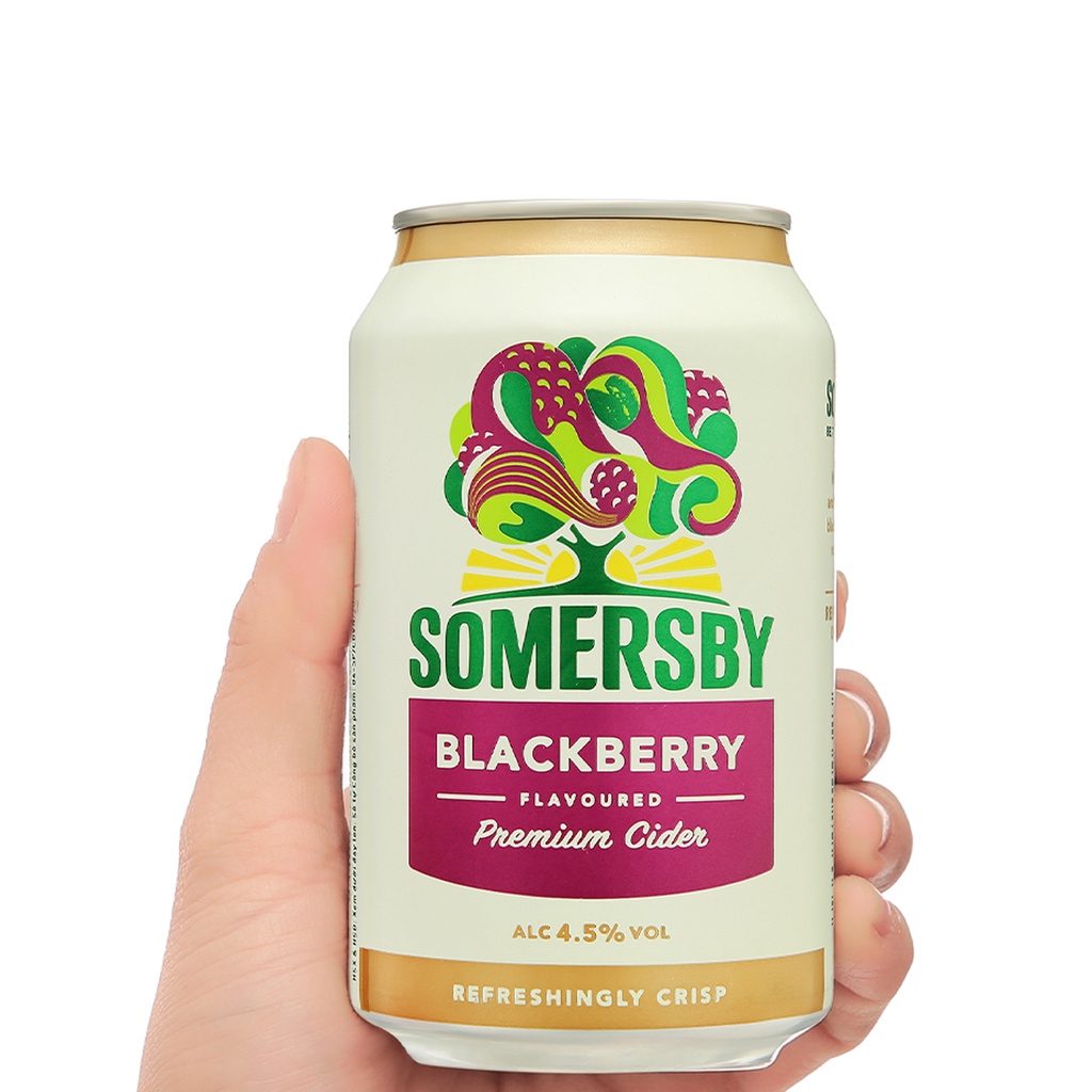 LỐC 6 LON NƯỚC TÁO LÊN MEN VỊ MÂM XÔI BLACKBERRY SOMERSBY 330ML