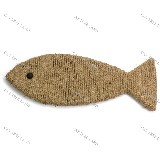 BÀN CÀO MÓNG CHO MÈO BẰNG GỖ 15.25, FULL DÂY THỪNG 2 MẶT, HÌNH CON CÁ - CÂY CÀO MÓNG