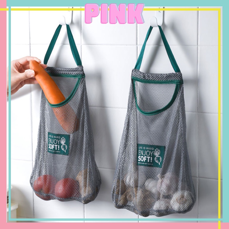 Túi Lưới Lưu Trữ Trái Cây Rau Củ Hành Tỏi PINKWISH A334