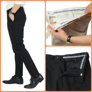 Quần âu nam - quần tây nam cao cấp tăng cạp chun vải dày dặn chống nhăn co giãn thoải mái chuẩn form slimfit | TheLion