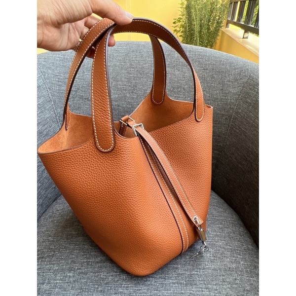 Túi xách HM bản khâu da nhập khẩu size 23