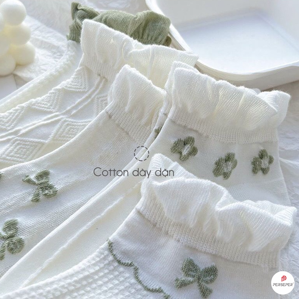 Tất vớ nữ cổ ngắn phong cách công chúa Hàn Quốc dễ thương - Ekiu Shop
