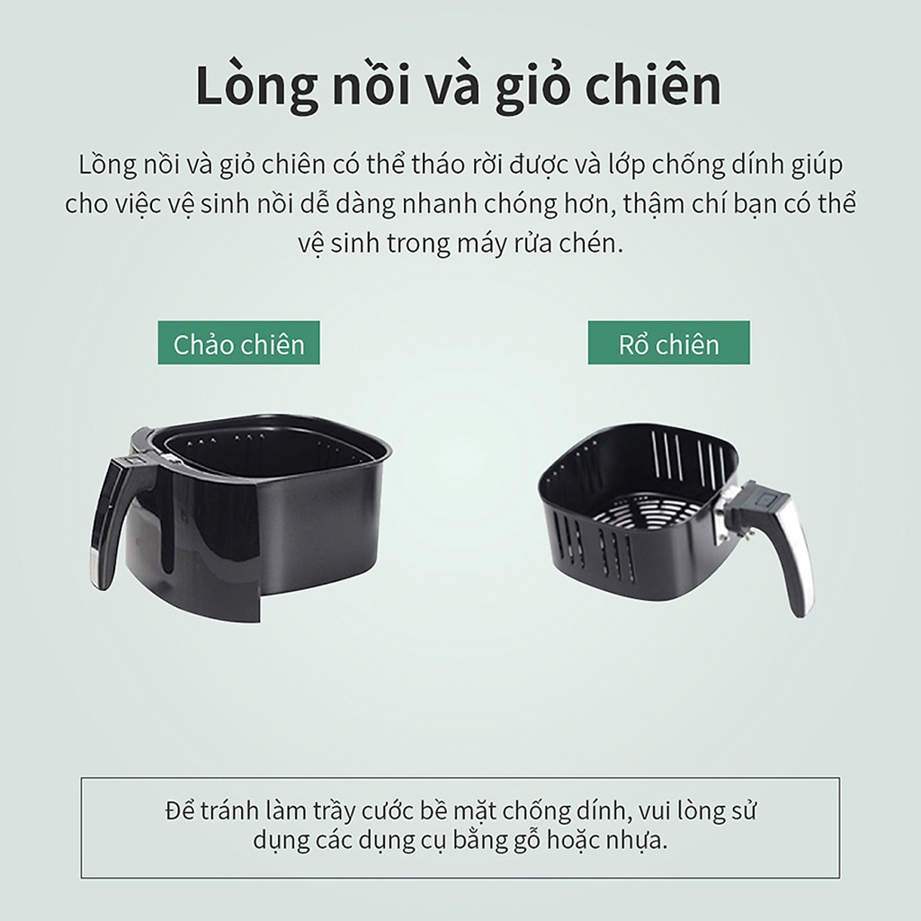 Nồi Chiên Không Dầu Điện Tử Lock&Lock ECF-300B  KHÔNG HỘP