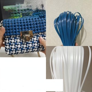 Chất liệu dệt mây phẳng 5mm sợi mây PE túi dệt mây giả đồ trang trí nội thất bằng nhựa Tự Làm Thủ Công/cây mây//trang
