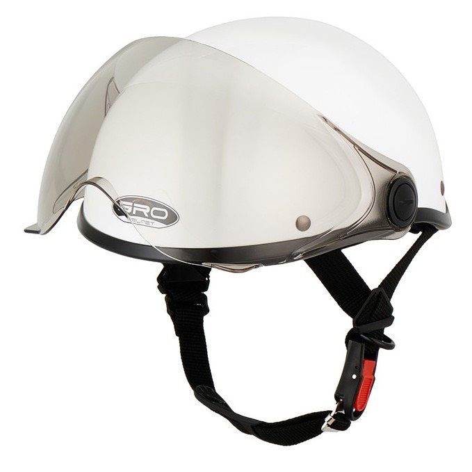 Mũ bảo hiểm nữ GRO HELMET mũ nửa đầu haly trơn nhiều màu kính ngắn