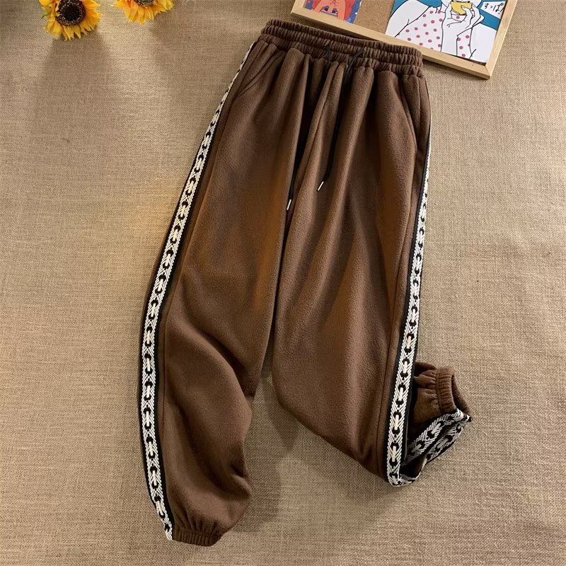 Quần Dài Dáng Rộng Lưng Thun Co Giãn Tốt Kiểu hip-hop Đường Phố Cá Tính Cho Nam Và Nữ