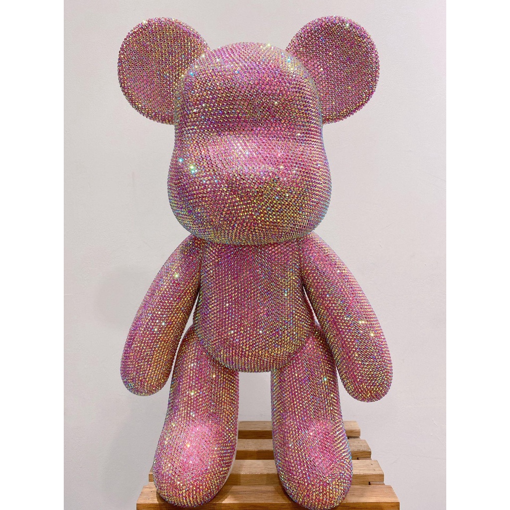 GẤU ĐÍNH ĐÁ NHÂN TẠO SIZE 34cm Bearbrick series - Sản phẩm handmade phù hợp với mọi lứa tuổi