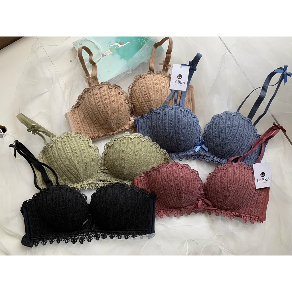 Áo lót nữ cup ngang thiết kế tăm nơ, mặc ôm ngực cực xinh- áo lót nữ cup ngang giá rẻ [ FREESHIP]