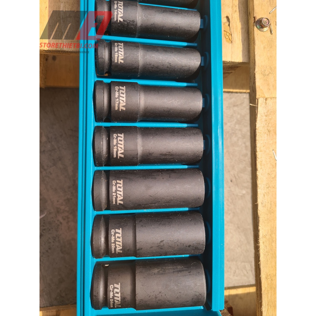 THKISD12102L 1/2" Bộ đầu tuýp Dài 10 chi tiết 78mm thép CR-Mo Total