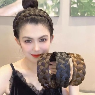 Bờm cài tóc bện tóc giả bản to cao cấp