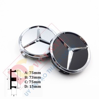 Logo chụp mâm, ốp lazang bánh xe ô tô Mercedes Benz BENZ75