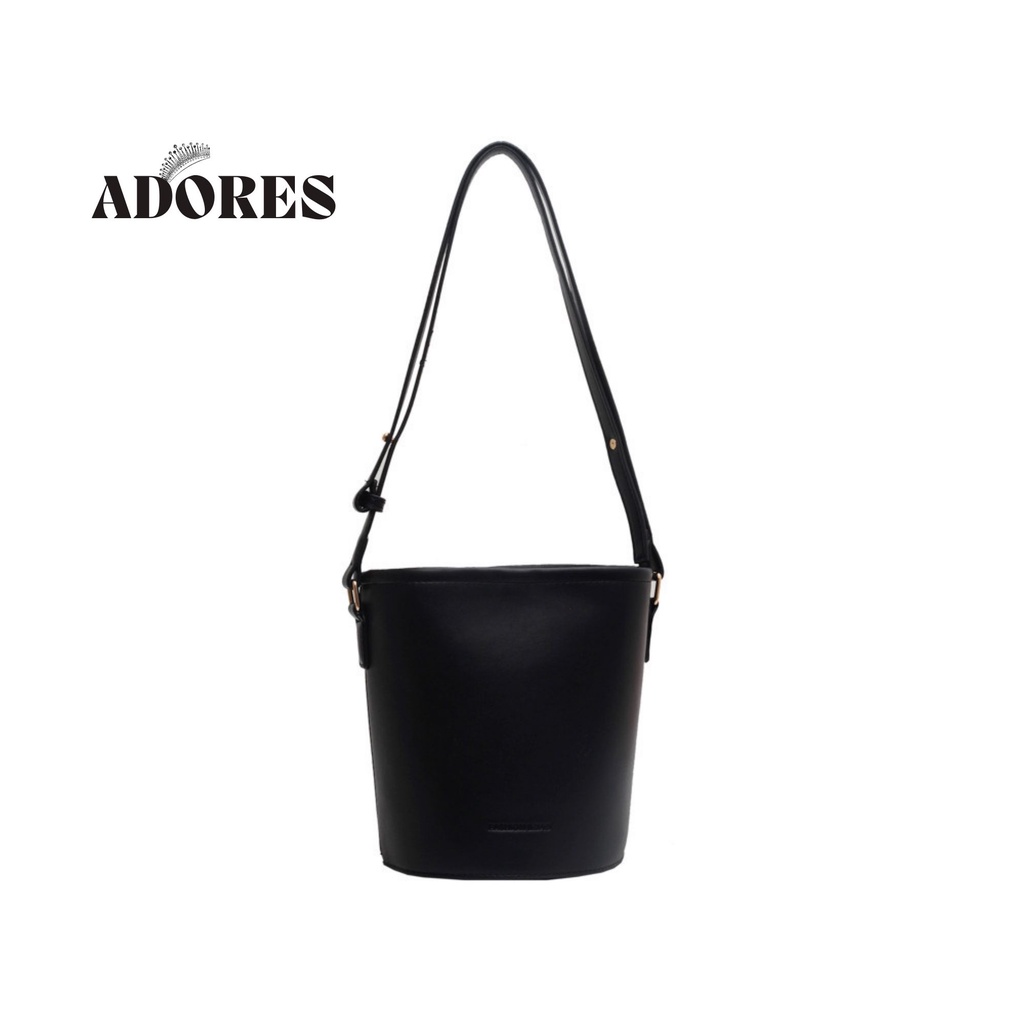 Túi xách Bucket da trơn đeo chéo Hàn Quốc B26
