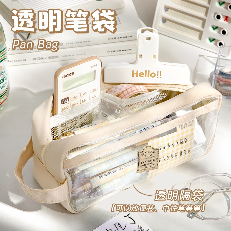 Túi Đựng Bút Trong Suốt Cỡ Lớn Phong Cách Nhật Bản ouyou JP6