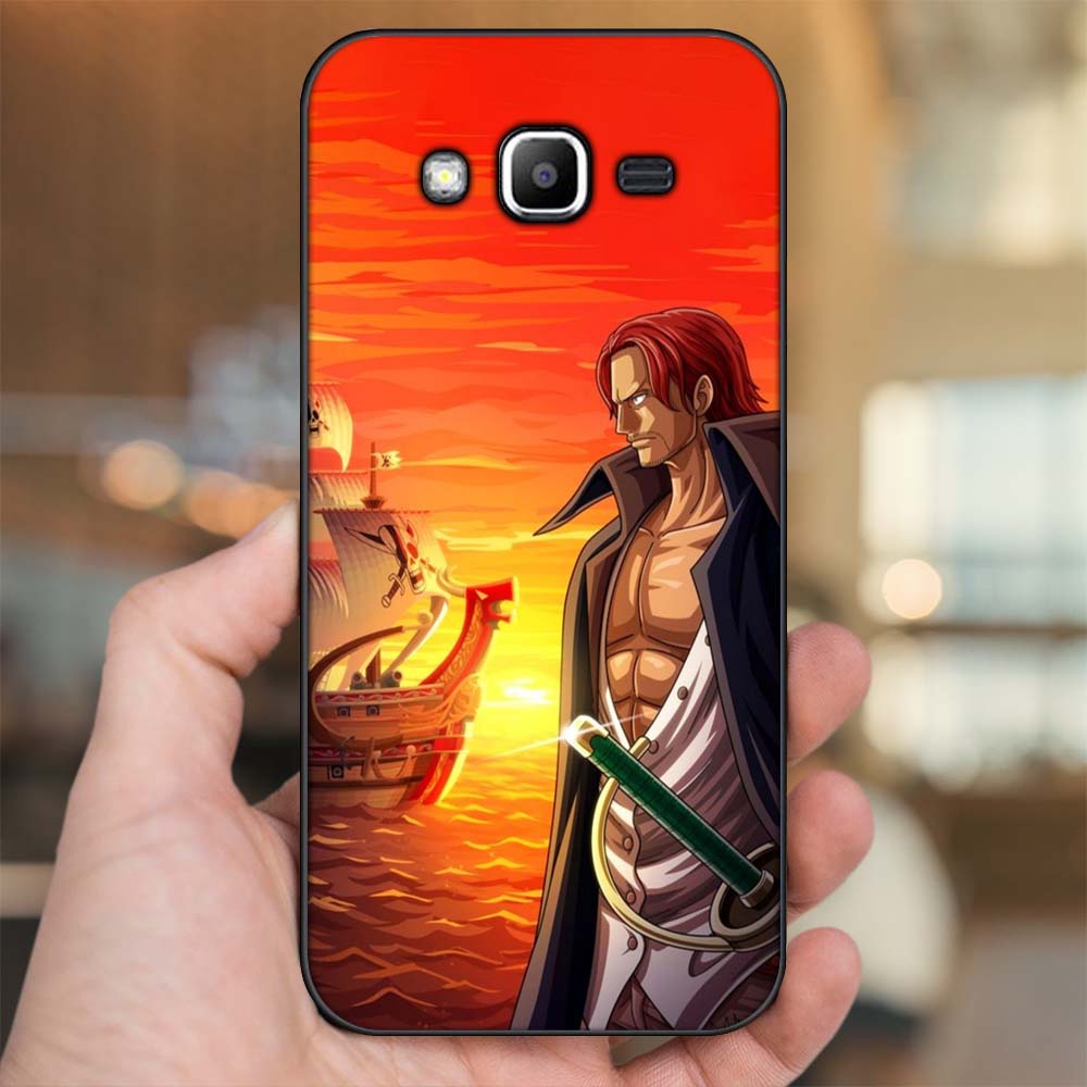 Ốp lưng Samsung J2 Prime, J3 2016, J5 2015 viền đen in hình Shanks One Piece Đảo Hải Tặc