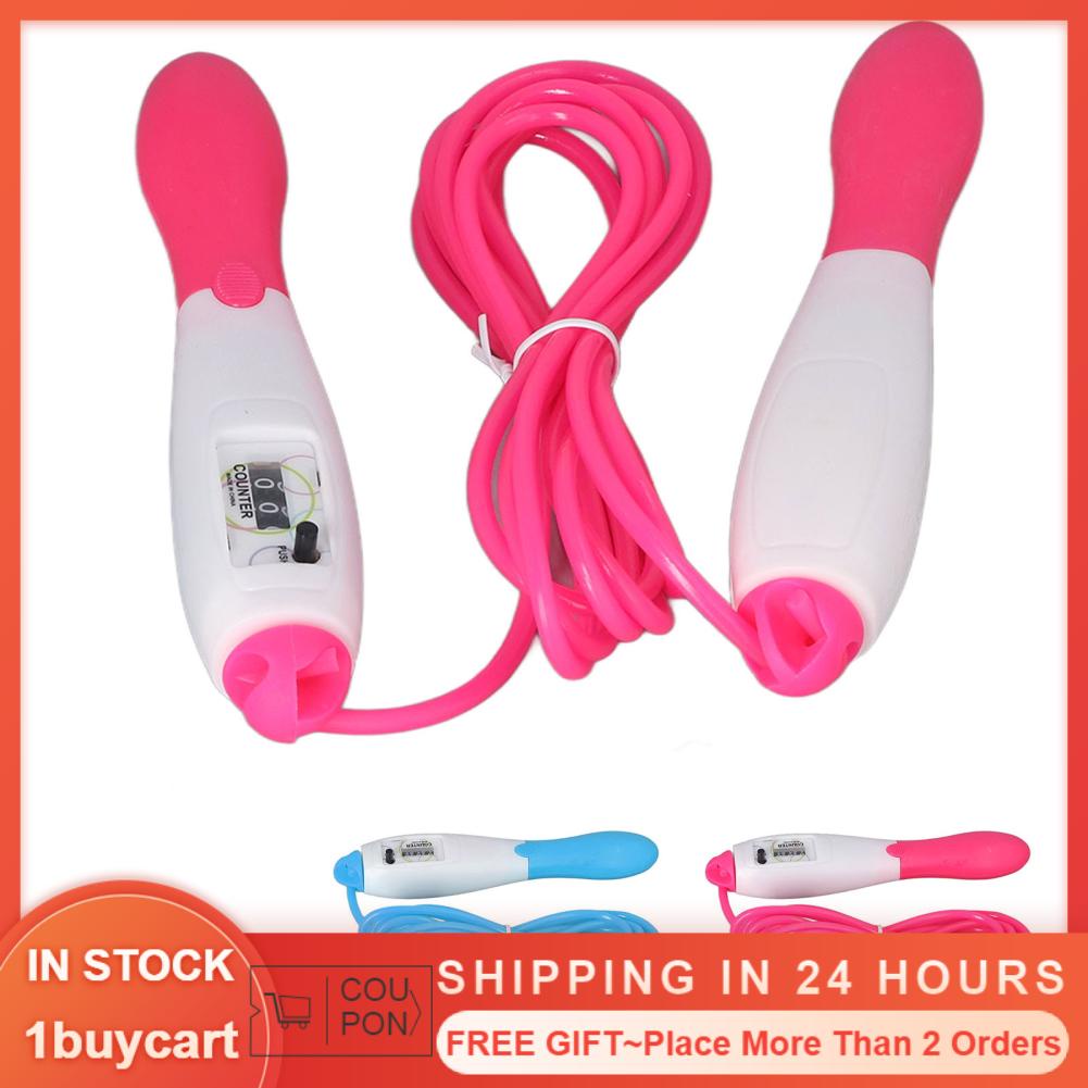 1buycart Skipping Rope PVC Cord Plastic Adjustable Fitness Counting Jump for Adult Workout Student Sports Test