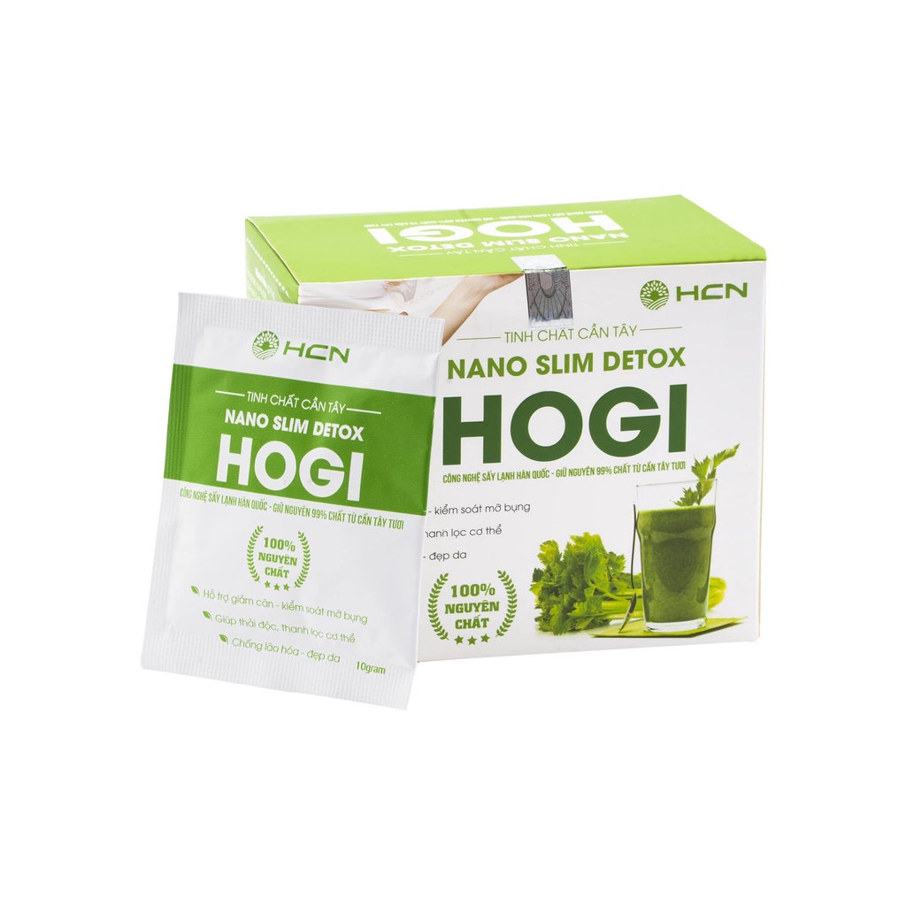 Bột Cần Tây Hogi Gold Cao Cấp Giúp Thanh Lọc Cơ Thể, Hỗ Trợ Giảm Cân Hộp 20 Gói