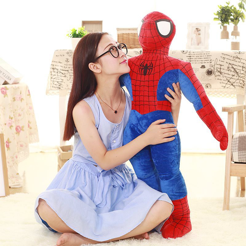 Gối bông, gối ôm người Nhện Spider Man - Đồ Chơi Thú Nhồi Bông Siêu Nhân Anh Hùng Gấu Bông - SANBEO.VN