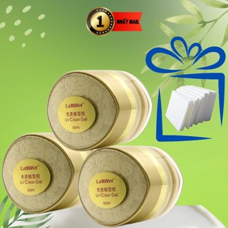 Gel đắp móng nail , Gel lạnh đắp móng gắn đá ẩn phụ kiện trang trí móng Lawei chính hãng hũ 60ml