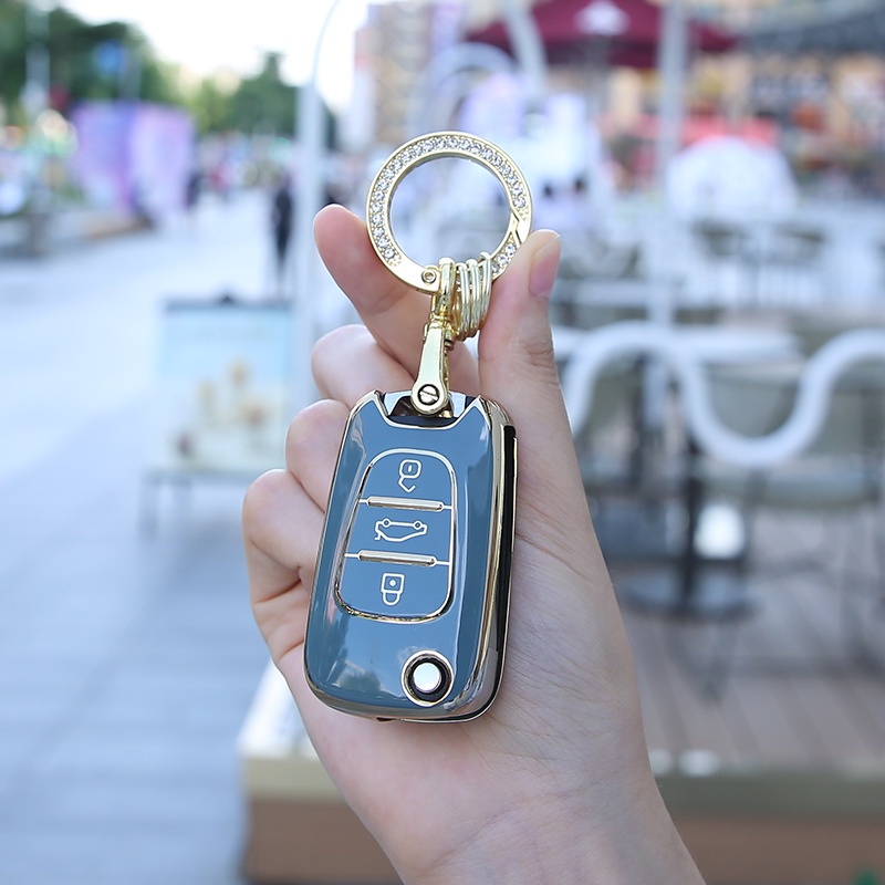 Bao Da, Ốp Bảo Vệ, Vỏ Bọc Chìa Khóa Thông Minh Cho Xe  Hyundai i20, i30, Accent, Elantra