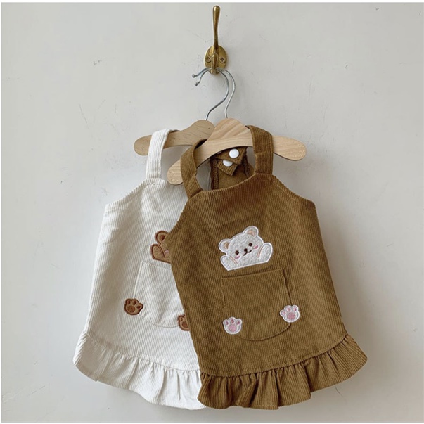 Đầm cotton túi gấu hai dây