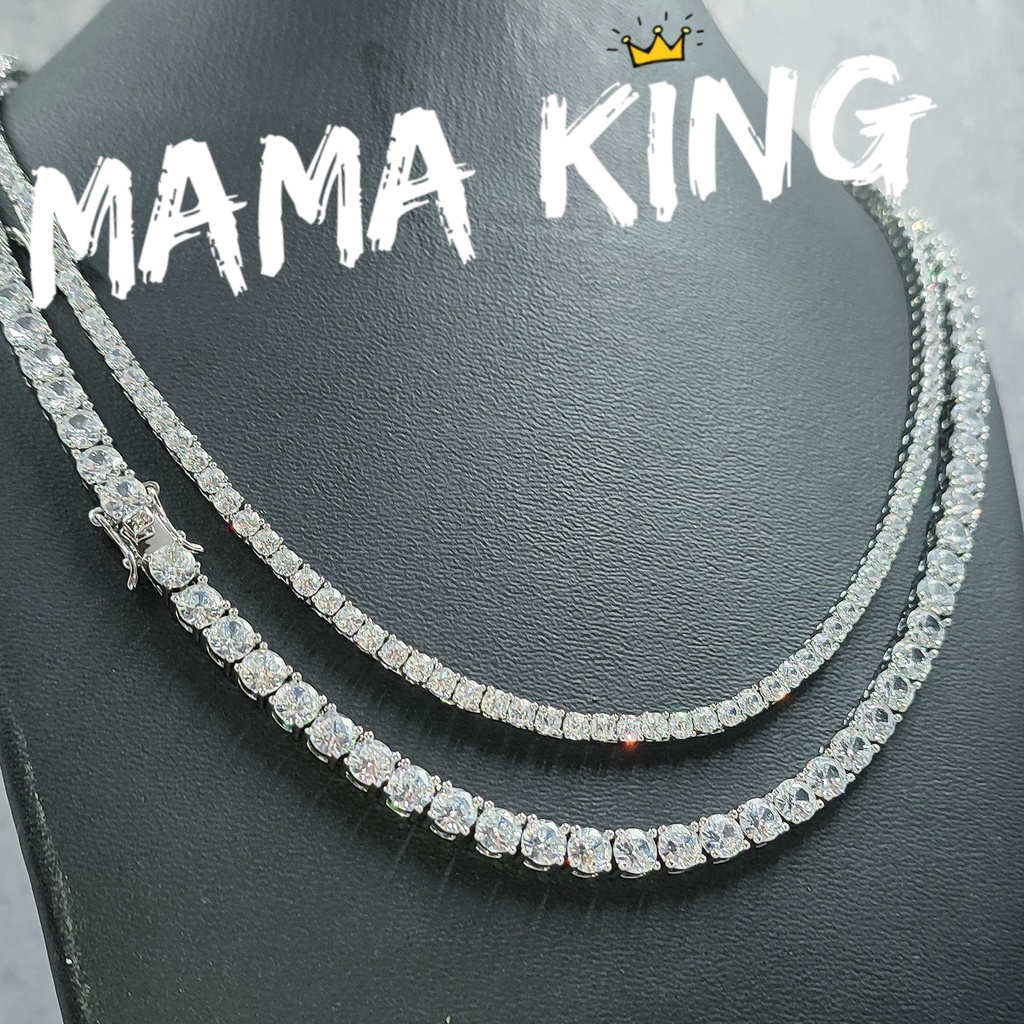 Dây chuyền tennis chain 3ly 3mm đính đá CZ 3A siêu đẹp MAMA KING