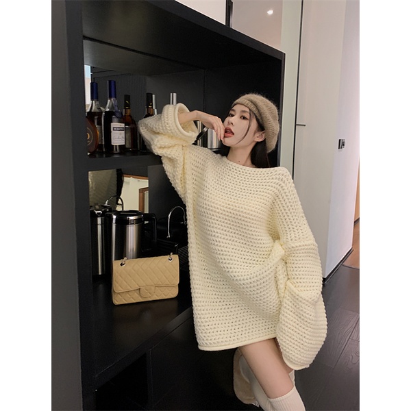 Áo len nữ dáng dài rộng, váy len nữ phong các dễ thương, áo len đan ấm áp dành cho nữ, áo len form rộng