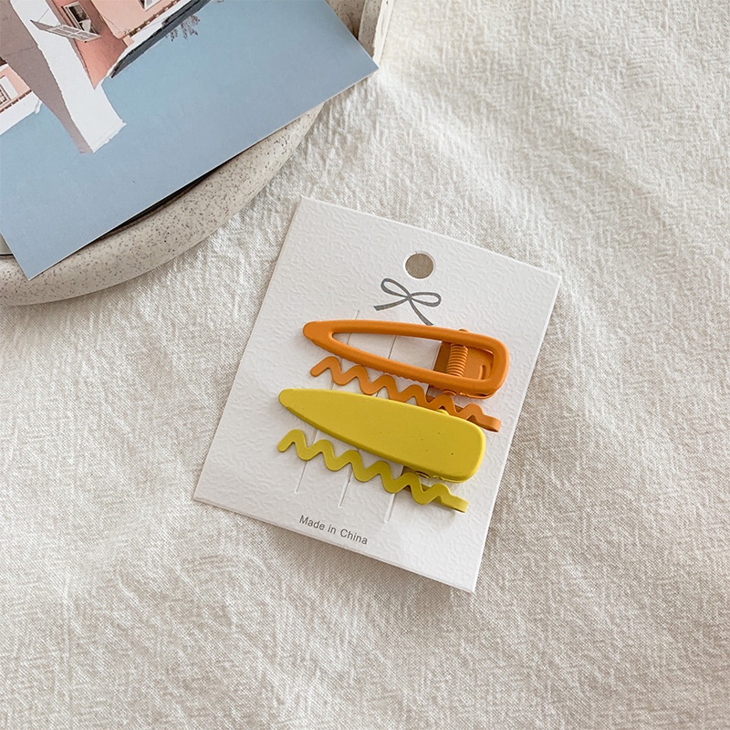 Set Kẹp Tóc Bốn Mảnh Màu Kẹo Ngọt Phong Cách Nhật Bản Dễ Thương Cho Nữ