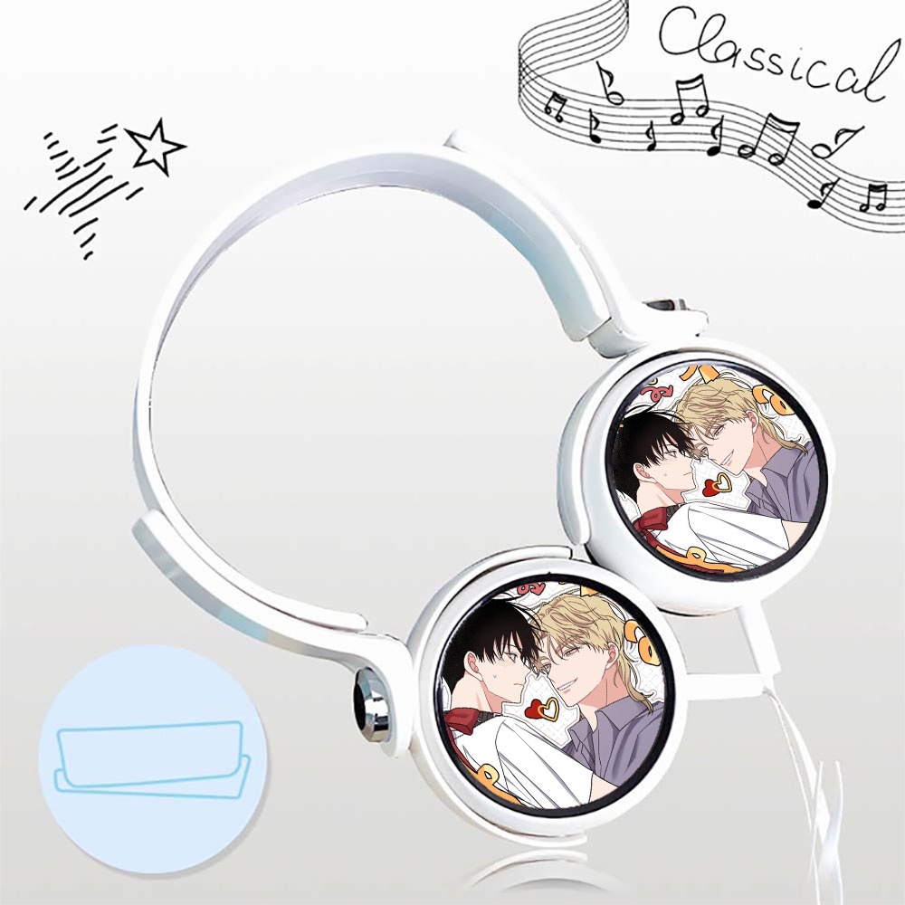 Tai nghe chụp in hình LOW TIDE IN TWILIGHT Đêm bên làn nước boylove manhwa anime chibi cắm dây tiện lợi thời trang