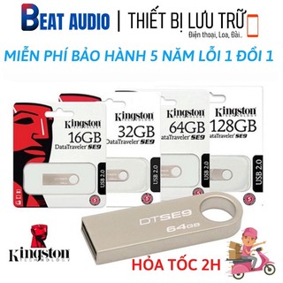 Usb Kingston 64Gb/32Gb/16Gb/8Gb/4Gb/2Gb SE9 2.0,nhỏ gọn thiết kế vỏ kim loại chống nước chuyên dụng cho loa, loa di động