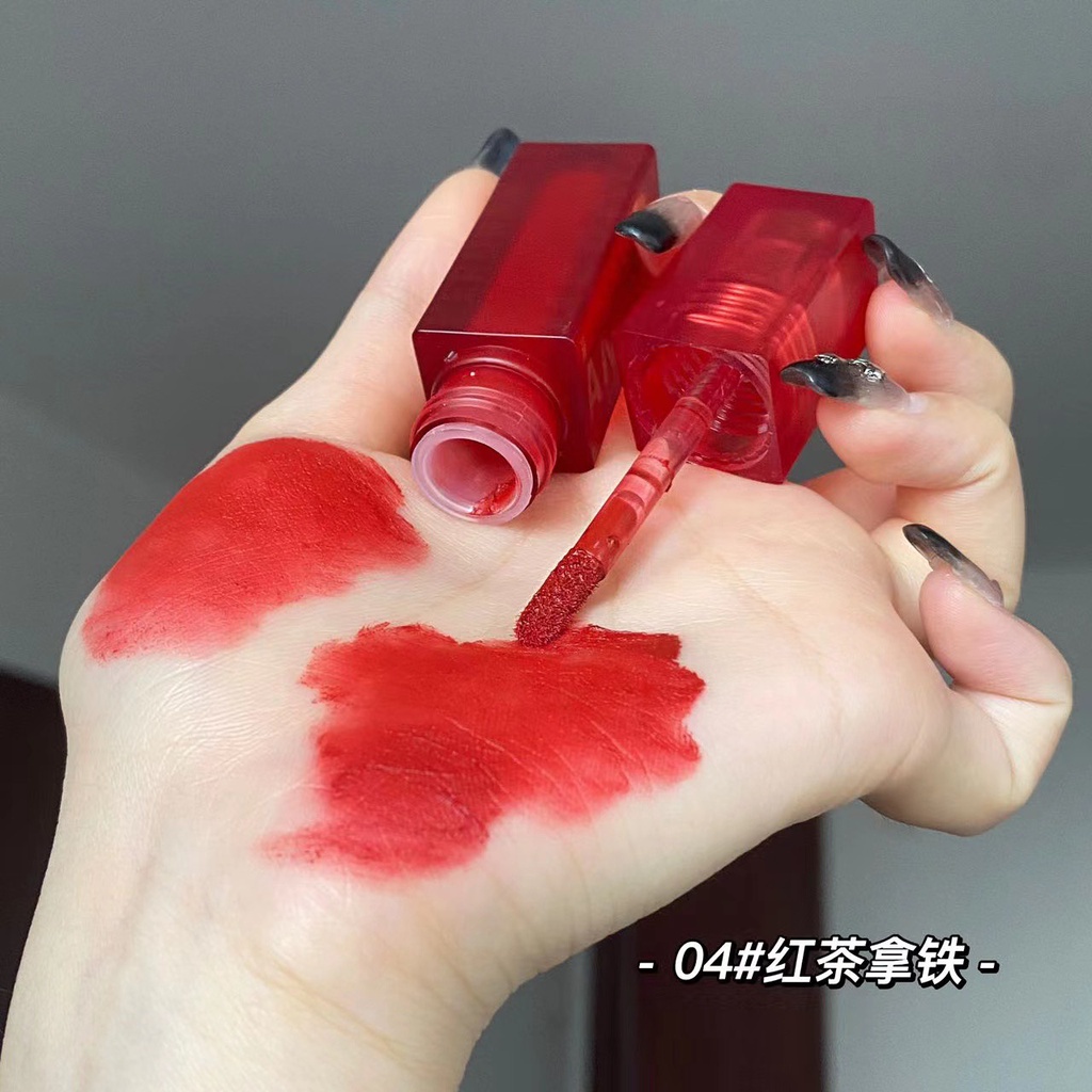 Son Kem Lì Nhung Mịn Không Thấm Nước Thiết Kế Vỏ Đỏ Herorange Lùn