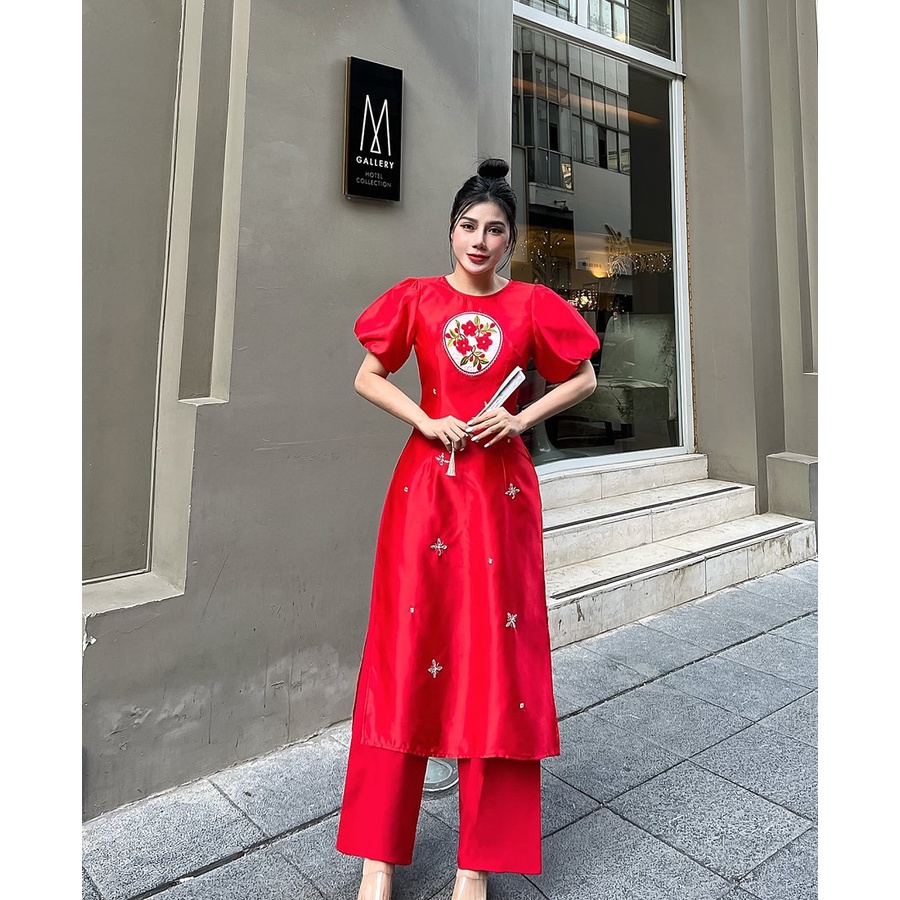 ÁO DÀI TAY BỒNG , ÁO DÀI CÁCH TÂN MẶC LỄ TẾT CÓ BIGSIZE XXL