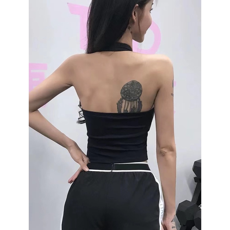 NRVP Áo Tank Top Đơn Co Giãn Phong Cách Hàn Quốc Với Đệm Lót