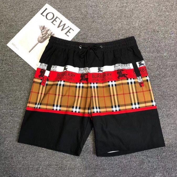Quần Short Burberry Đi Biển In Chữ Phong Cách Đường Phố Thời Trang Mùa Hè Cho Nam Và Nữ