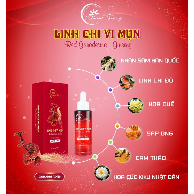 Linh Chi Vi Mụn tái tạo Thanh Trang mẫu mới nhất