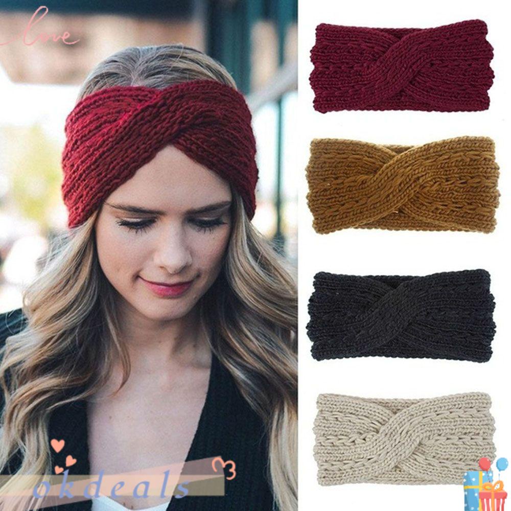 Băng Đô Turban Đan Len Ấm Áp Cho Nữ