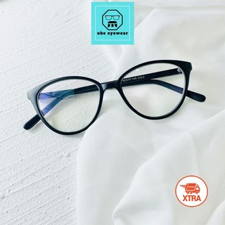 Gọng kính mắt thời trang nam nữ OBE dáng mắt mèo cá tính chất liệu nhựa dẻo 8013