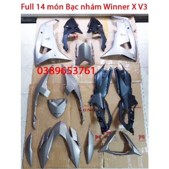 Dàn áo Winner X 2022/ Winner V3 Bạc Nhám (Full bộ)