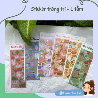 Sticker trang trí - hình dán cute bear 1 tấm