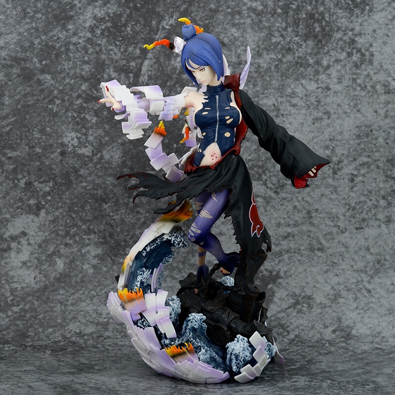 Mô hình Naruto Konan Akatsuki cao 33cm fullbox màu, figure anime Naruto mới nhất