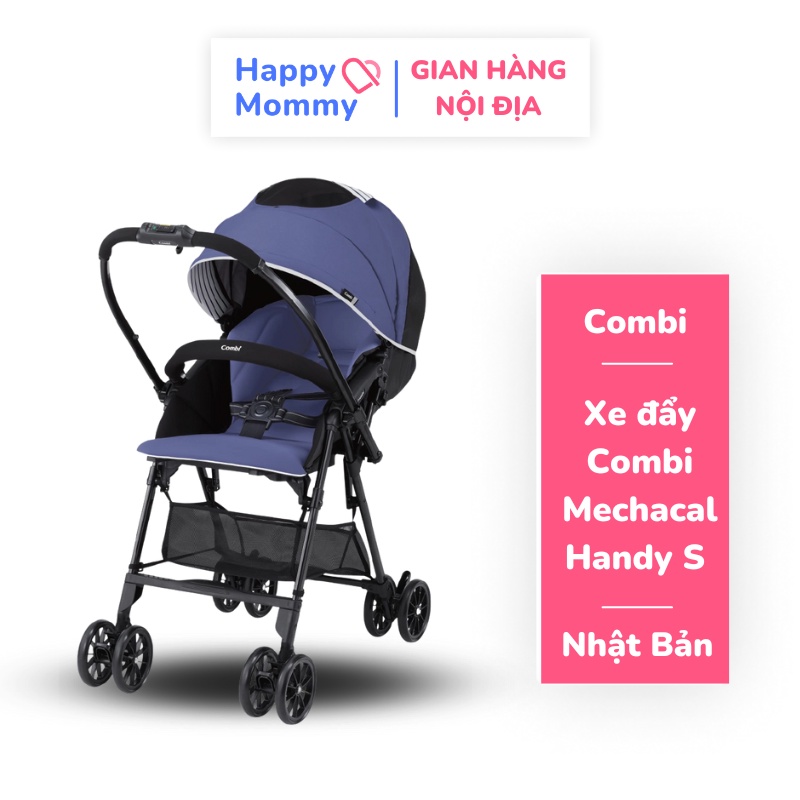 Xe đẩy Combi Mechacal Handy S màu xanh