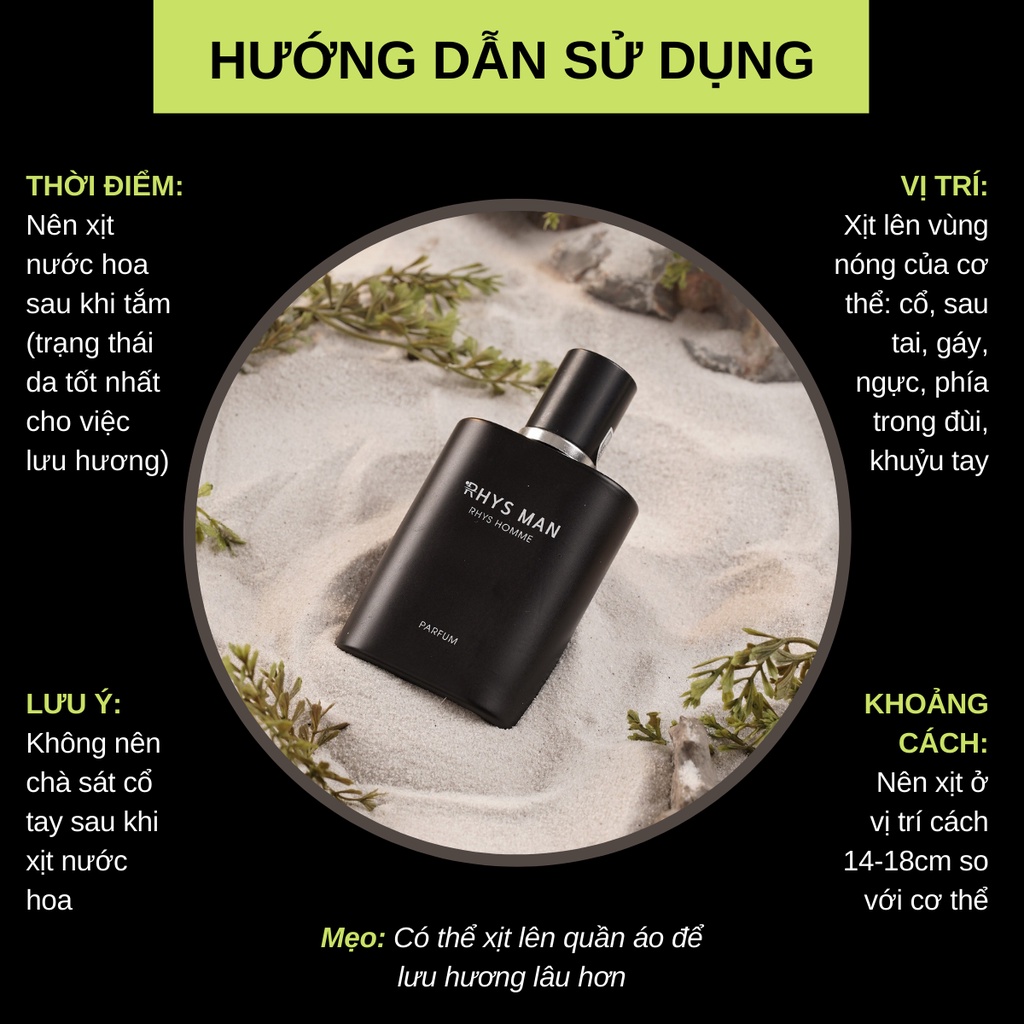 Bộ quà tặng nam giới RHYS MAN Sữa tắm gội 3 in 1 350ml & Dung dịch vệ sinh nam 100ml & Nước hoa 50ml