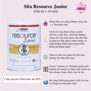 Sữa resource junior đức 400g