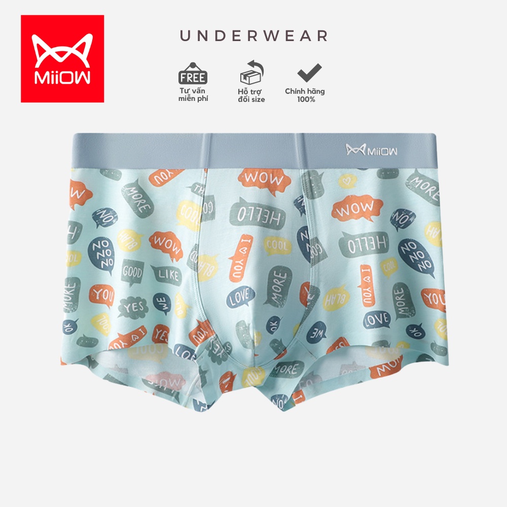 Hộp 3 quần sịp boxer cao cấp MIIOW chất liệu Cotton modal