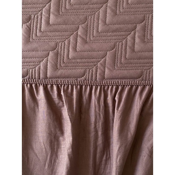 Set 3 món ga gối cotton trần hoạ tiết zic zac